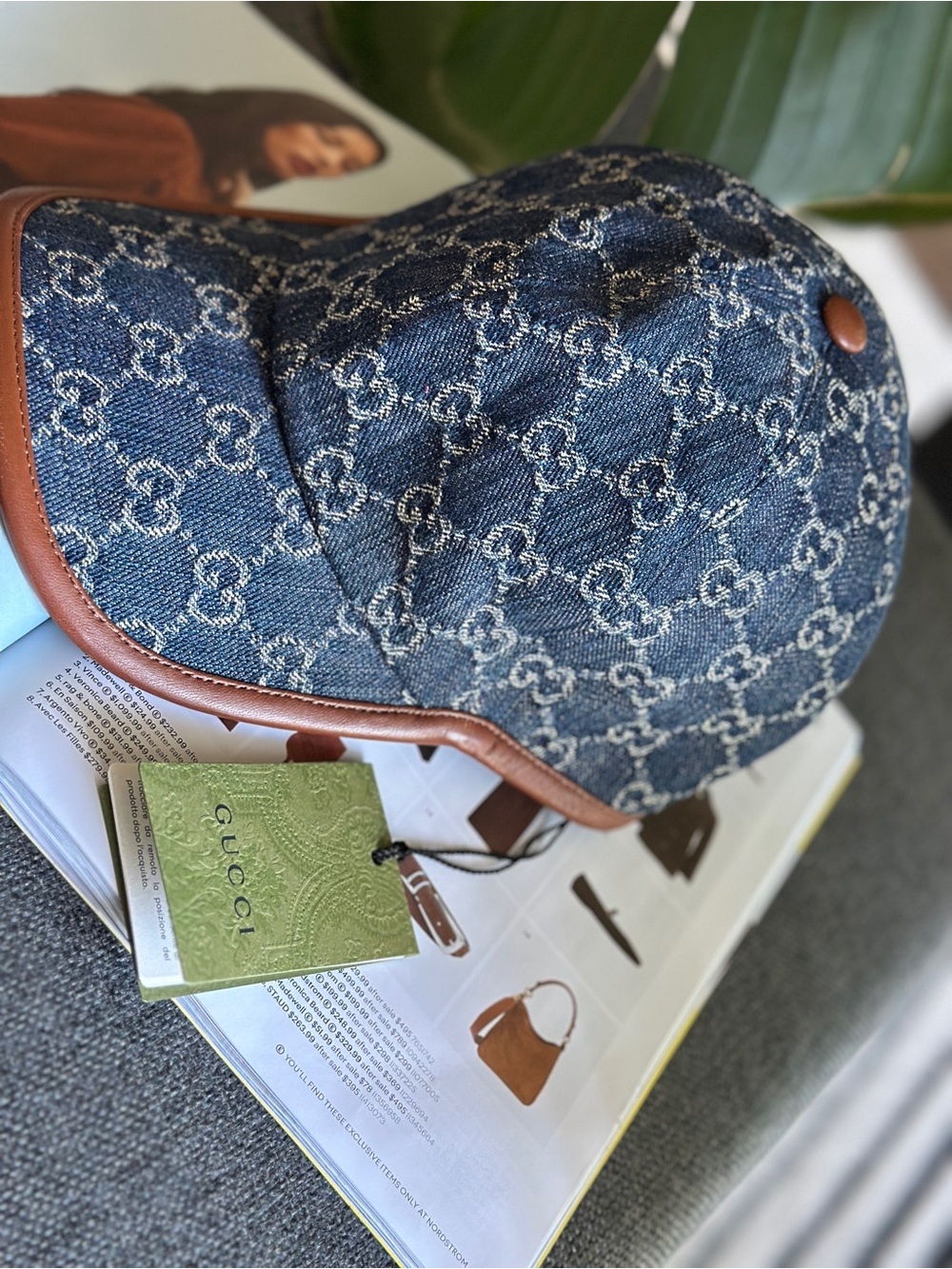 NEW Gucci GG Monogrammed Denim Baseball Cap - Picture 3 of 11